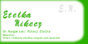 etelka mikecz business card